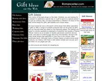 Tablet Screenshot of giftideasontheweb.com